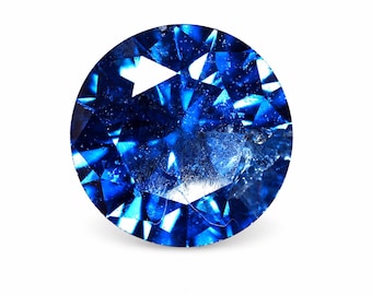 Natural Round Blue Diamond, Unique Gemstone, Luxury Gift