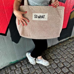 XXL Frottee Tasche | Strandtasche | Shopping Bag | Badetasche | Family Bag | braun | Geschenkidee | Shopper