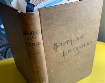 Literatura sureña (1895) - Diario vintage / Cuaderno reciclado / Álbum de recortes literario