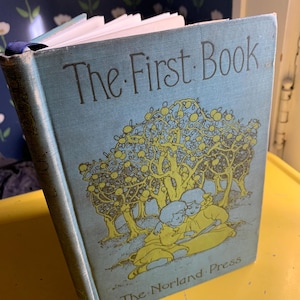 El Primer Libro (1902) - Diario vintage / Cuaderno reciclado / Álbum de recortes de cuentos infantiles