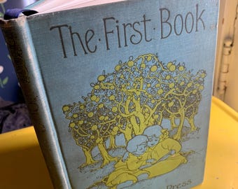 El Primer Libro (1902) - Diario vintage / Cuaderno reciclado / Álbum de recortes de cuentos infantiles