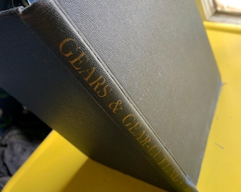 Engranajes y tallado de engranajes (1940) - Diario vintage / Cuaderno reciclado / Álbum de recortes de mecánica