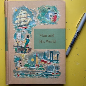 Man and His World (1958) - Vintage Journal / Upcycled Notebook / Repurposed Book Scrapbook