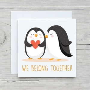 We Belong Together - Valentine's / Anniversary Card | Heart | Love | Girlfriend | Boyfriend | Husband | Wife | Greetings Card