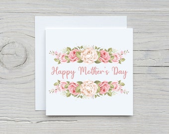 Happy Mother's Day - Floral Card | Mum | Mother | Super Mum | Personalised Card