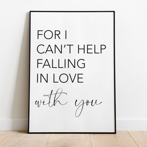 Falling In Love With Yoo - Digital Download | Wall Decor | Print | Wall Print | A4/A5 Print | 7x5 Print | 6x4 Print