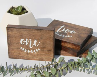 Wedding Wood Table Numbers | Wedding Table Numbers | Wooden Table Numers | Custom Wood Table Numbers | Wood Sign | Wedding Centerpiece