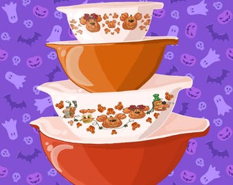 PRE ORDER  3" Pumpkin Pyrex Brooch
