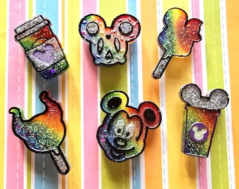 Resin PRIDE Mouse Parks Snackies Magnetic Pins