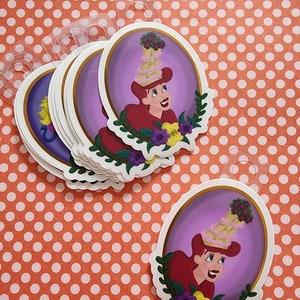 3&quot; Clear Flower Centaurette Sticker