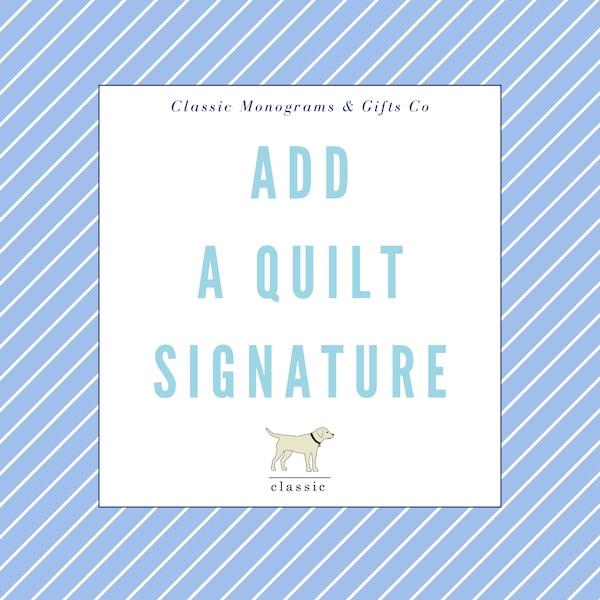 Add a Quilt Signature