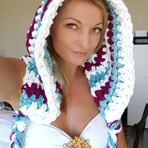 Cheshire Cat Rave Hood, Alice in Wonderland, Festival Hood, Halloween Cat, READY TO SHIP!