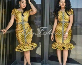 ankara fitted gown styles