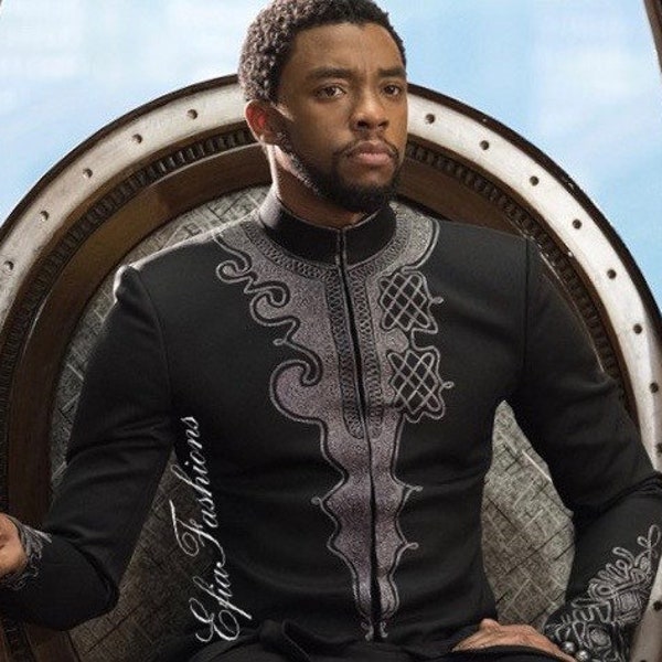 Black Panther Tribut Besticktes Shirt