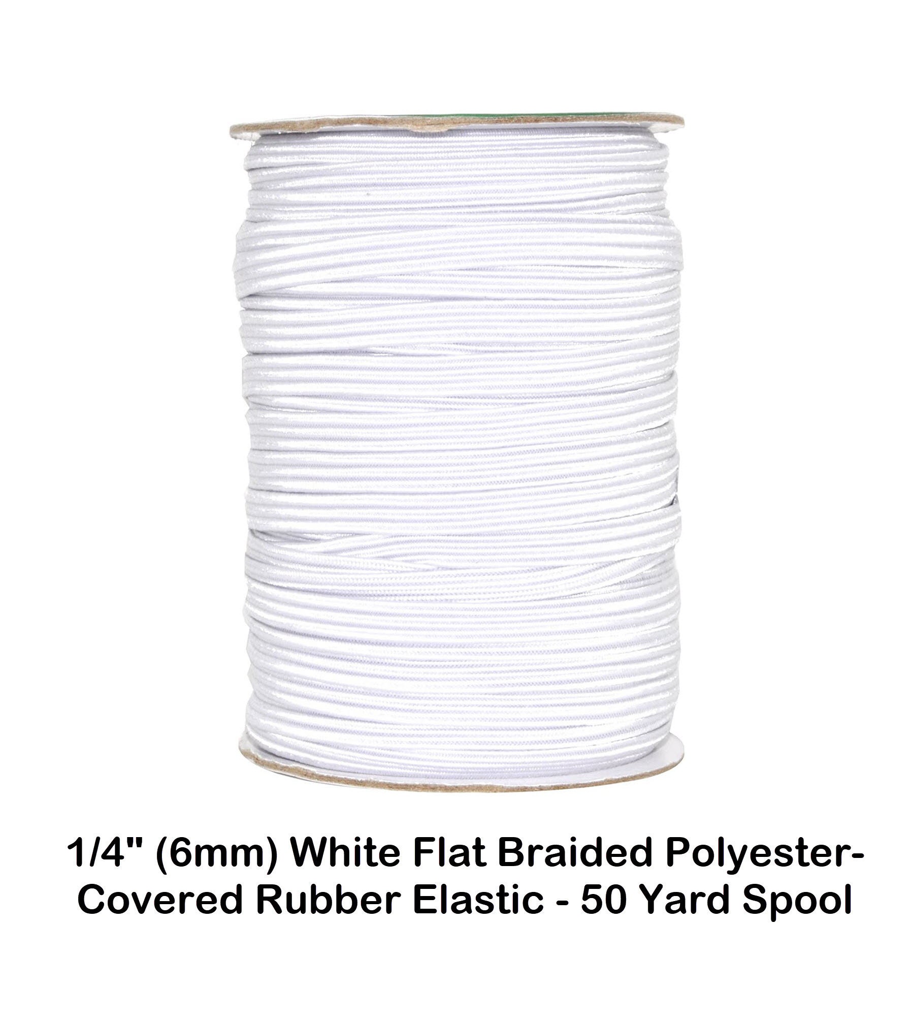 Elastic- 1/4 Braided Polyester- 1 Yard