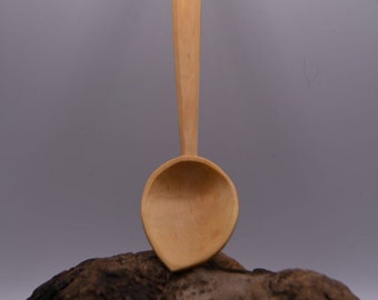 Tea Spoon, Latte Spoon, Jar Spoon,  made of Hand-Carved Service-Tree Wood - 6.5 Inches - Hand-Made, Sustainably Sourced