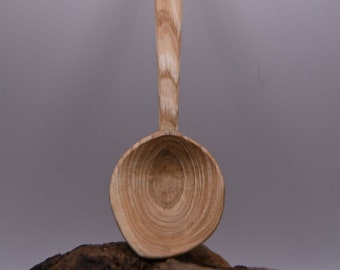 Eating Spoon, Dessert Spoon, made of Hand-Carved Sweet Chestnut Wood - 7.5 Inches - Hand-Made, Sustainably Sourced