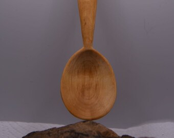 Eating Spoon, Dessert Spoon, made of Hand-Carved Birch Wood - 6.5 Inches - Hand-Made, Sustainably Sourced