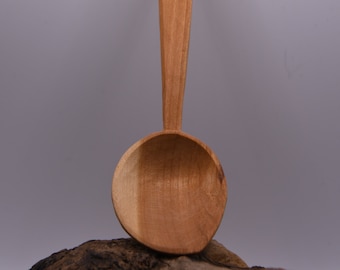 Eating Spoon, Dessert Spoon, made of Hand-Carved Cherry Wood - 7.5 Inches - Hand-Made, Sustainably Sourced