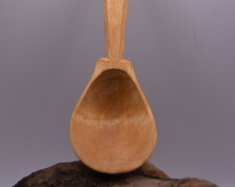 Eating Spoon, Dessert Spoon, Ramen Spoon, made of Hand-Carved Birch Wood - 7 Inches - Hand-Made, Sustainably Sourced