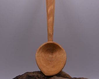 Eating Spoon, Dessert Spoon, made of Hand-Carved Beech Wood - 7 Inches - Hand-Made, Sustainably Sourced