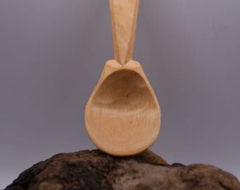 Eating Spoon, Dessert Spoon, made of Hand-Carved Birch Wood - 6.5 Inches - Hand-Made, Sustainably Sourced