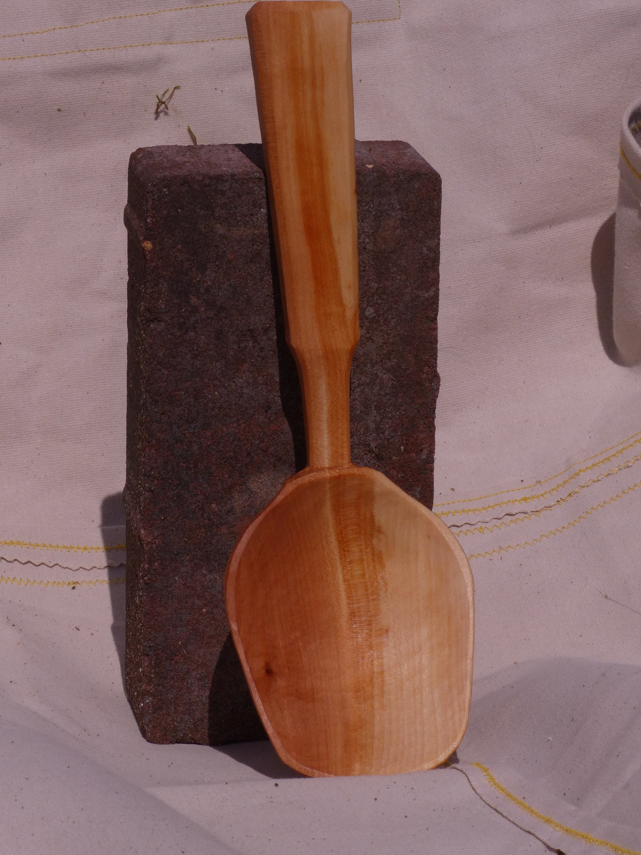Extra Large Serving Spoon Cooking Spoon Hand Carved Cherry Etsy