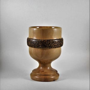 Hand turned sycamore goblet