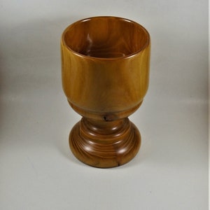 Hand turned osage orange goblet
