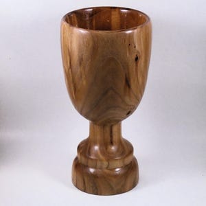Hand turned elm wood goblet