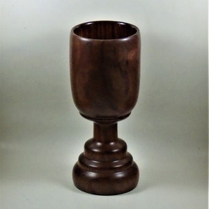 Hand turned walnut goblet