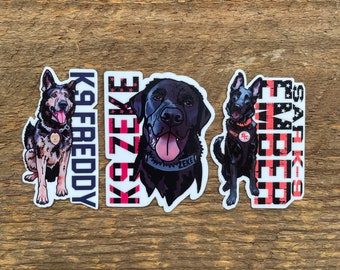 K-9 Stickers (Custom) By the Dozen / Police Dog Stickers / K9 Stickers