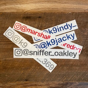 Social Media Decal / Custom Social Media Decal / Personalized Username Decal