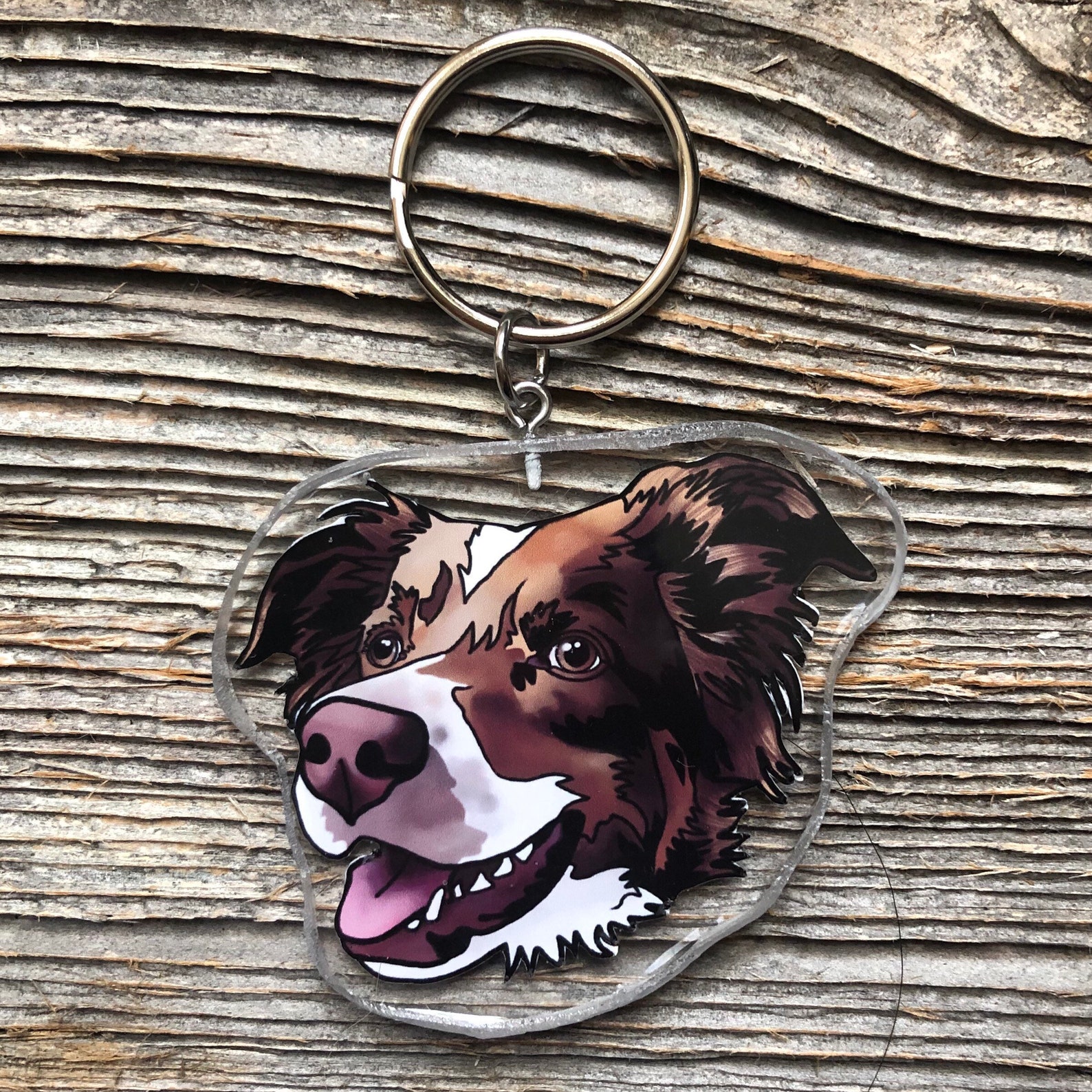 Custom Dog Keychain HEAD ONLY / Personalized Dog Keychain / Etsy