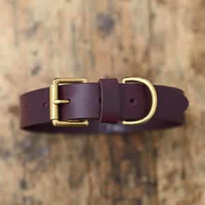 Purple Leather Dog Collar & Lead, Personalised Dog Gift Set