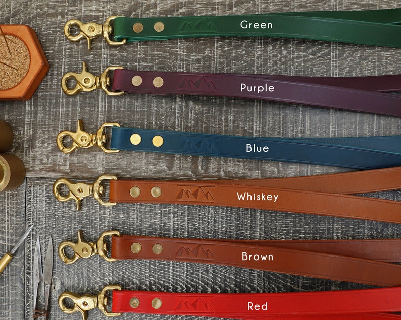 ID Holder with Brass Clip Brown Personalised Leather Lanyard