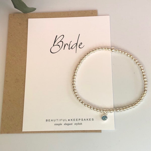 Something Blue for the Bride to be | Bride Wedding Day Gift | Bracelet for Bride | Hen Party Bag Gift for Bride | Bridal Party |