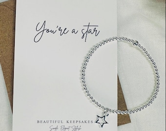 Graduation Gift for Daughter 2026, Class of 2026 Silver Star Bracelet, GCSE A-Level Exam Success Gift, You Did It Keepsake for Her