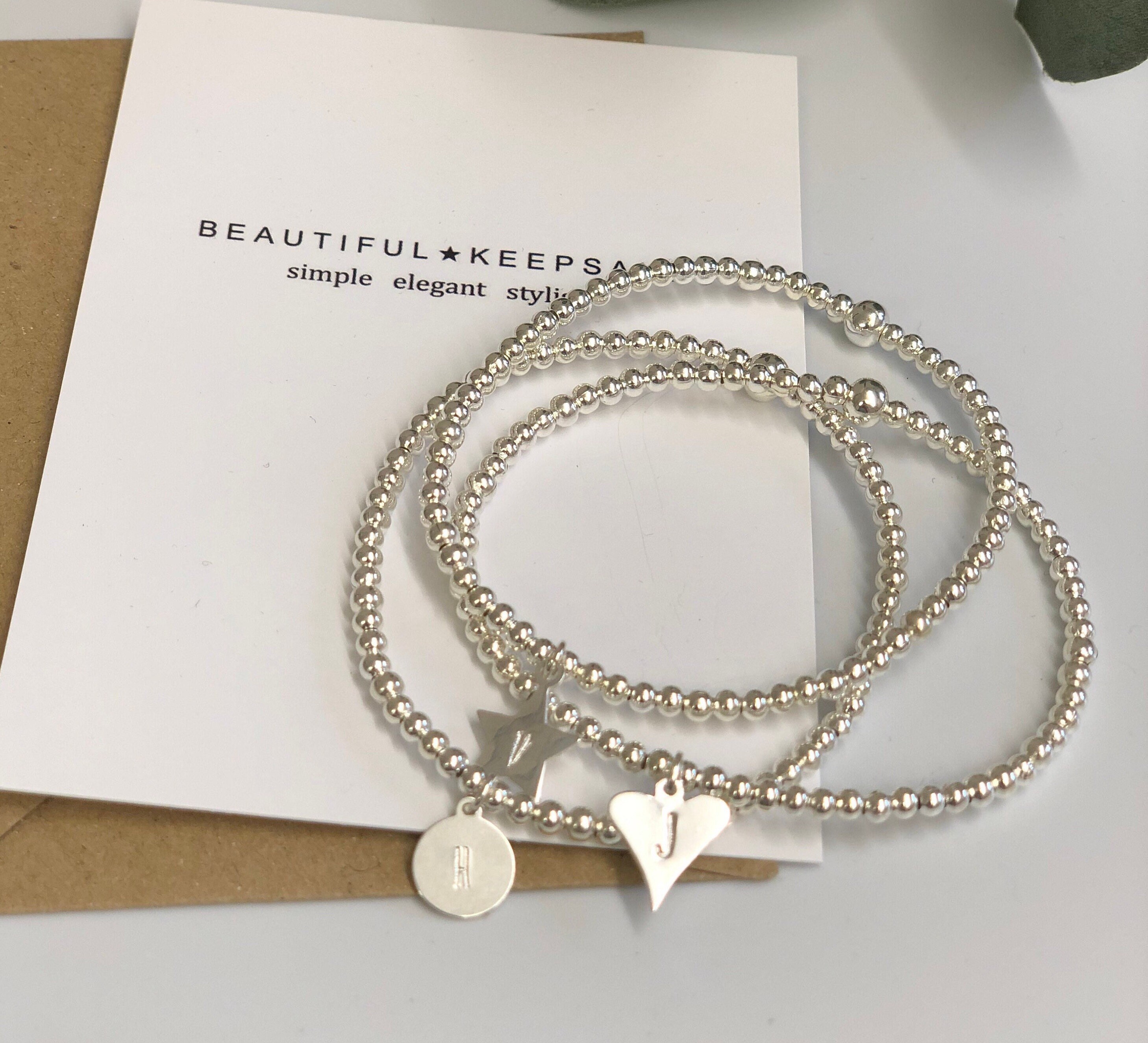 Handstamped Sterling Silver Bracelet Bridesmaid Bracelet Etsy UK