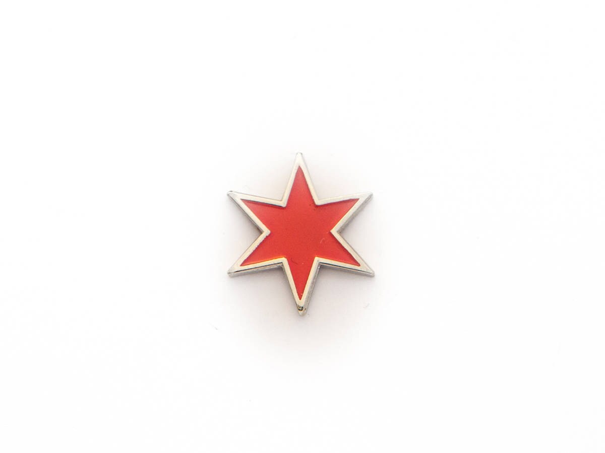 Chicago Star Enamel Pin / Chicago flag Lapel Pin / Enamel Pin Etsy