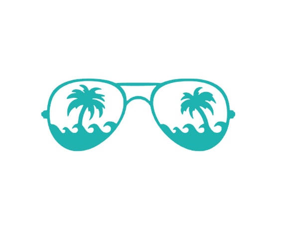 Download Free Palm Tree Sunglasses Palm Tree Decal Sunglasses Decal Beach Etsy SVG Cut Files