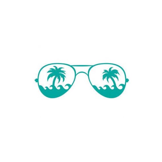 Palm Tree Sunglasses Palm Tree Decal Sunglasses Decal Beach Etsy