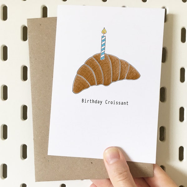 Croissant Birthday Card
