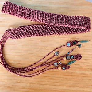 Macrame belt/obi belt/macrame knot