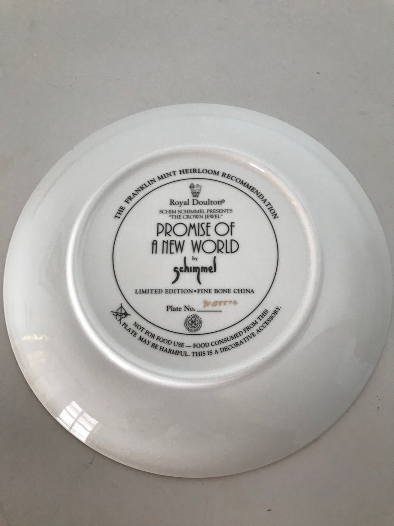Royal Doulton Franklin Mint Promise of a New World by Schimmel
