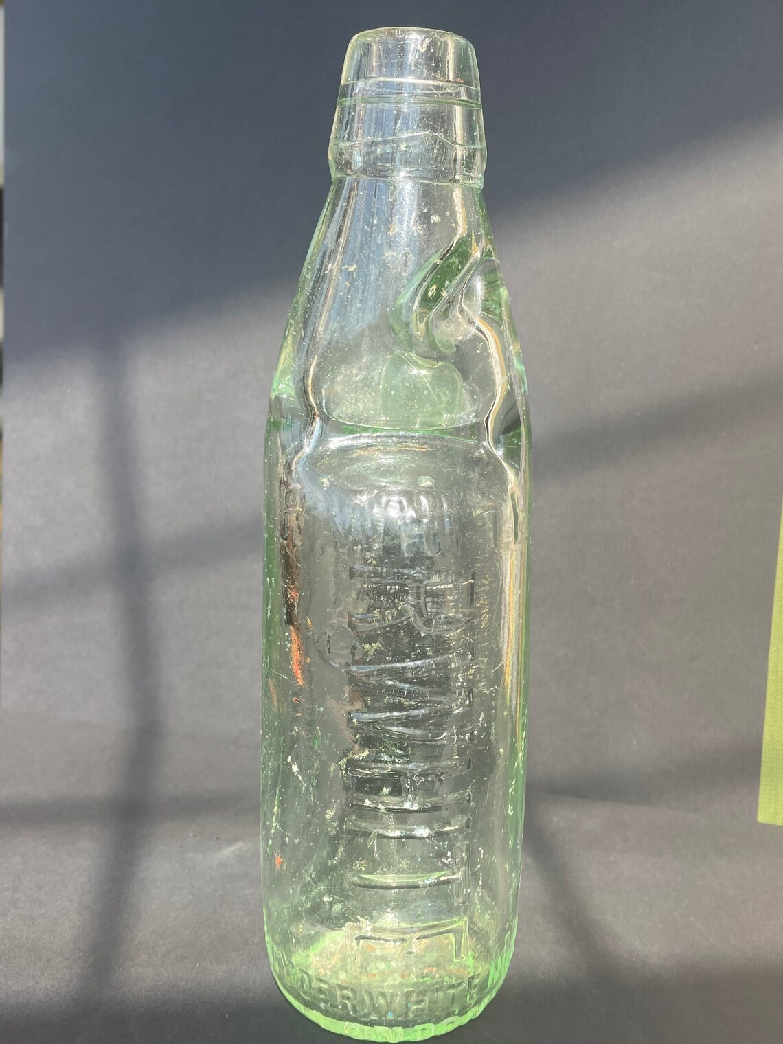 Antique glass soda codd bottle R.White Etsy