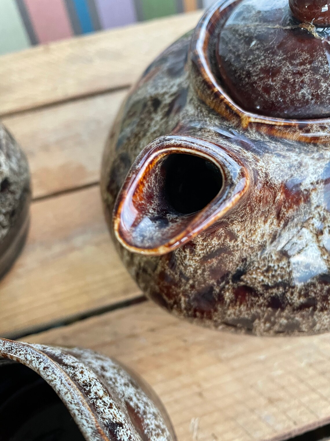 Vintage Cornish ware pottery teapot sugar bowl and milk jug Etsy