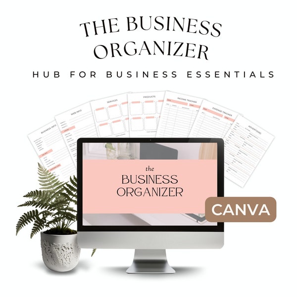 The Business Organizer, Online Business, Canva Template, Passwords & Logins, Business Materials, Account Information, Team Collaboration,