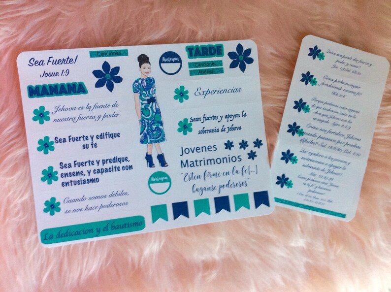 Be strong English Circuit Assembly stickers Sea Fuerte jw stickers pioneer gifts Spanish