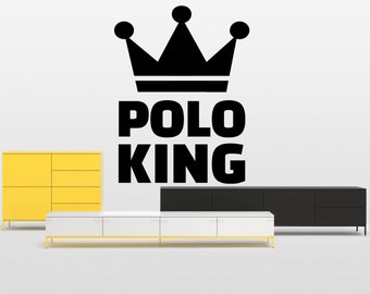 Sports wall decal Logo,Polo player Polo decals Decal Sticker Vinyl Room Decor Art Decor Polo King Polo wall mural UF60 Mural